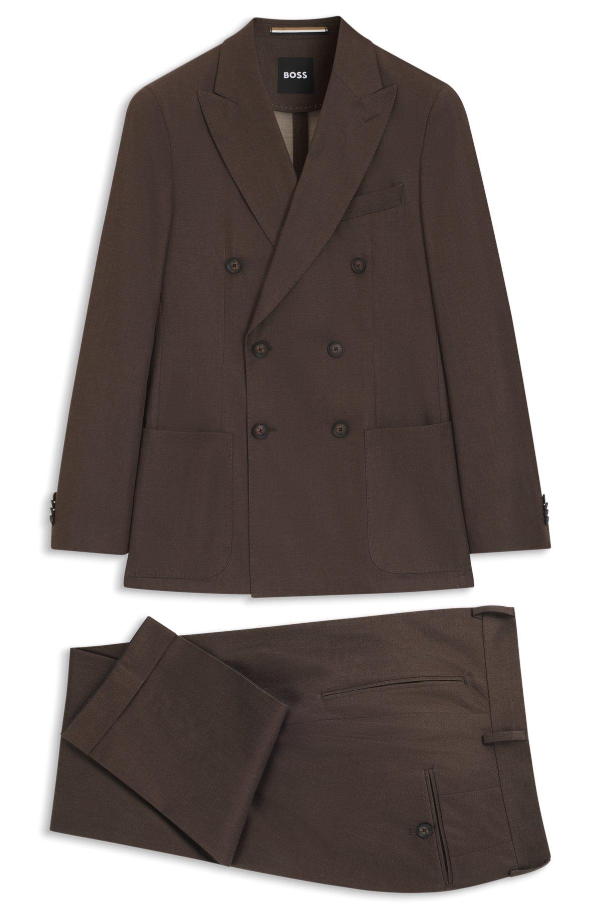 Two-piece slim-fit suit in stretch cotton Product Image
