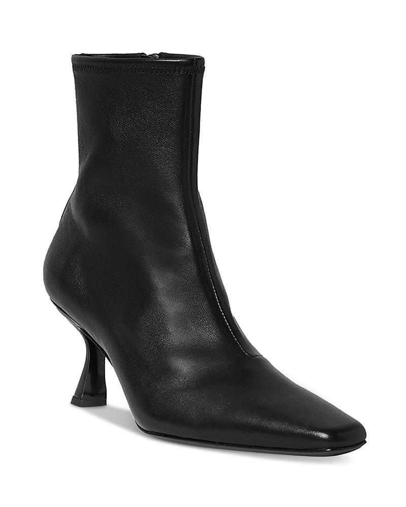 Womens Thandy Curved Heel Leather Booties Product Image