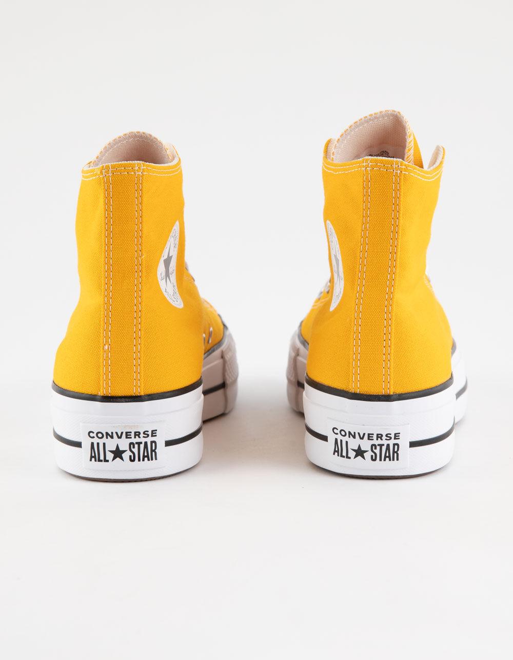 CONVERSE Chuck Taylor All Star Lift Womens High Top Shoes - YELLOW Product Image
