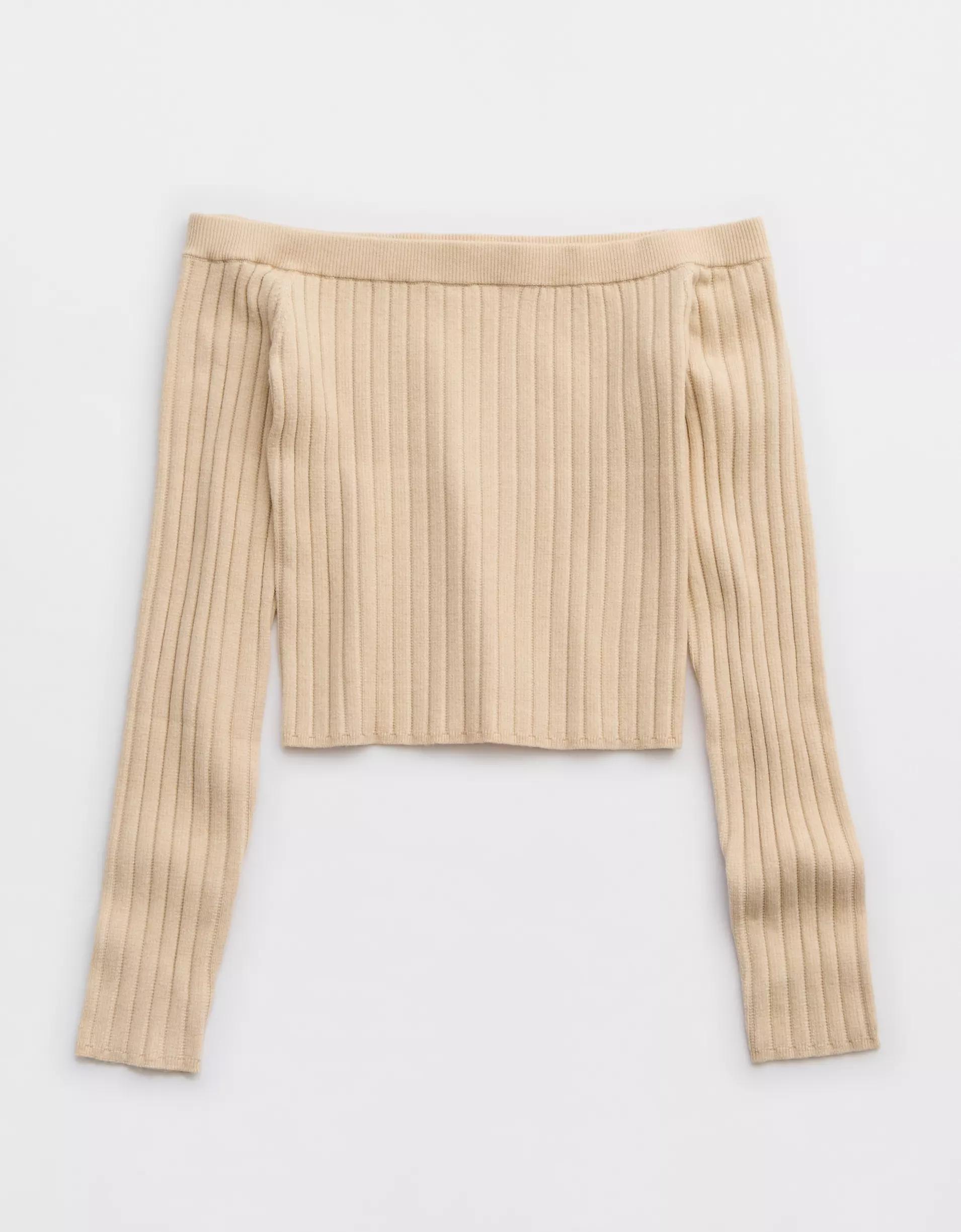 Aerie Late Night Cold Shoulder Sweater Product Image