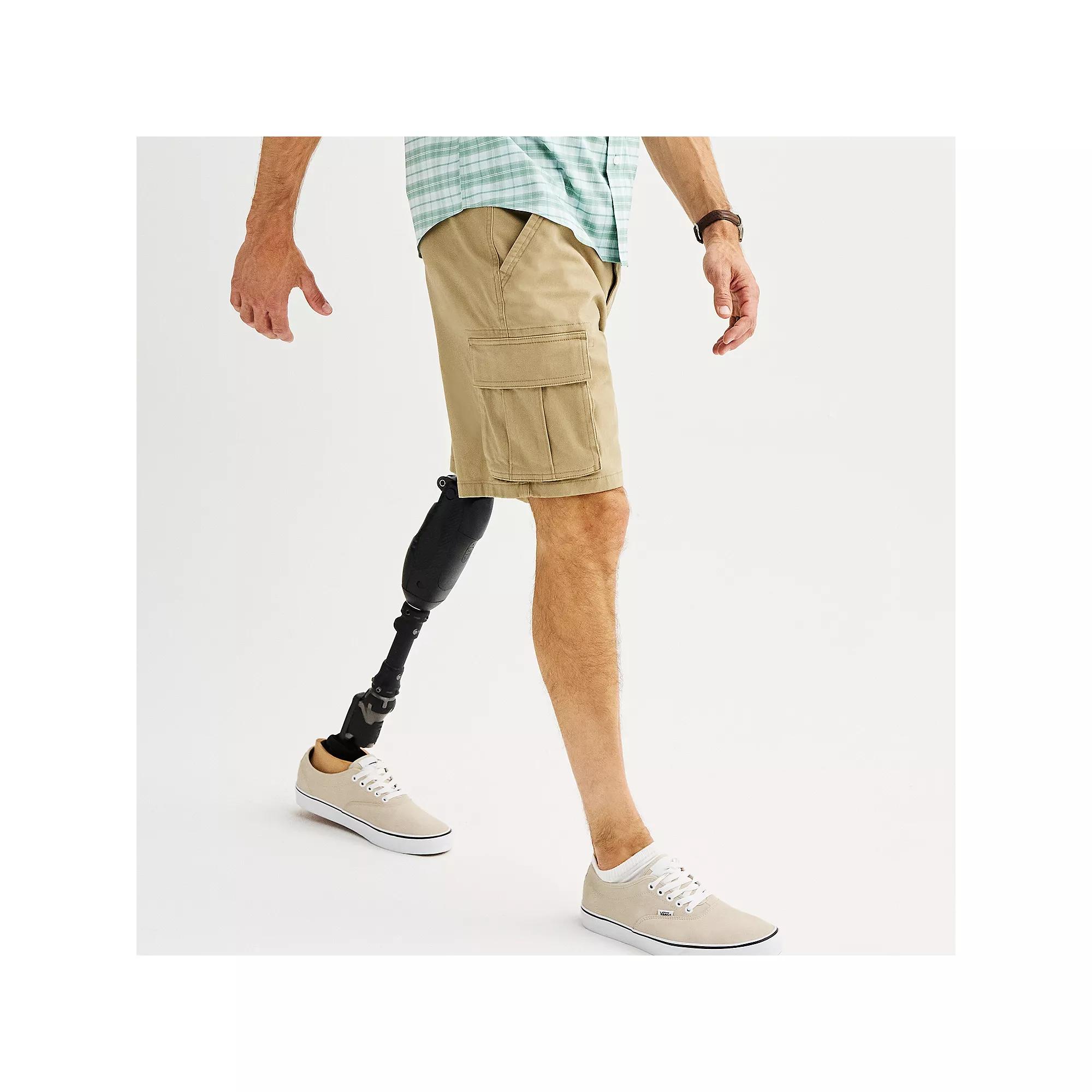 Men's Sonoma Goods For Life® 10" Adaptive Flexwear Cargo Shorts, Size: 30, Green Product Image