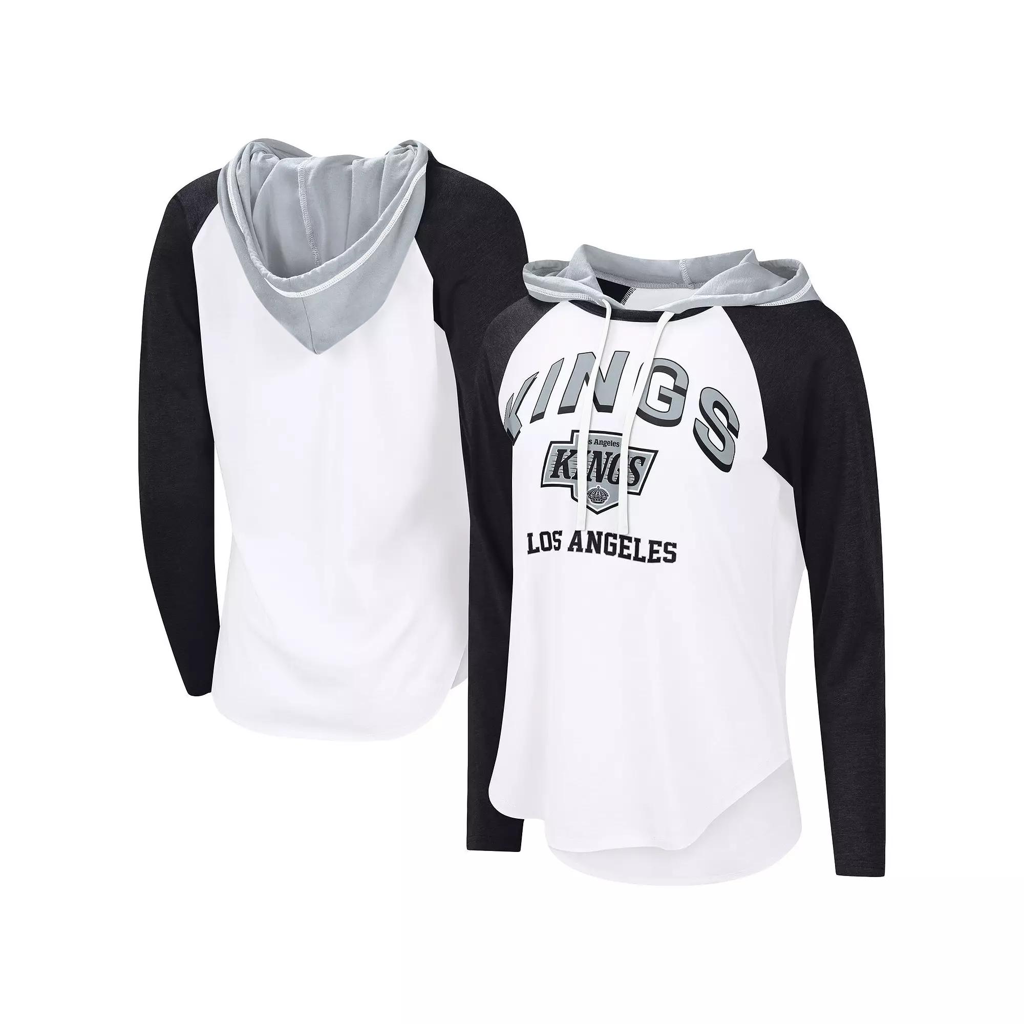 Women's G-III 4Her by Carl Banks  White Los Angeles Kings VIP Raglan Long Sleeve Hoodie T-Shirt, Size: 2XL, Kgs White Product Image
