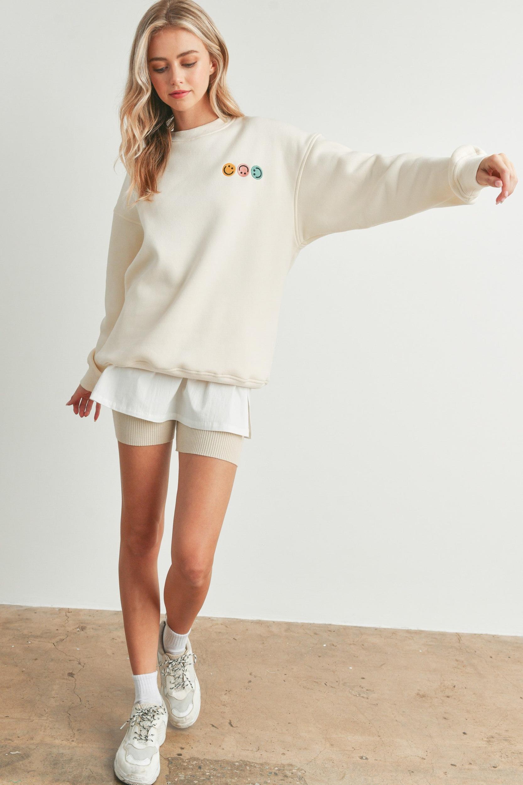 Smiley Face Sweatshirt Product Image