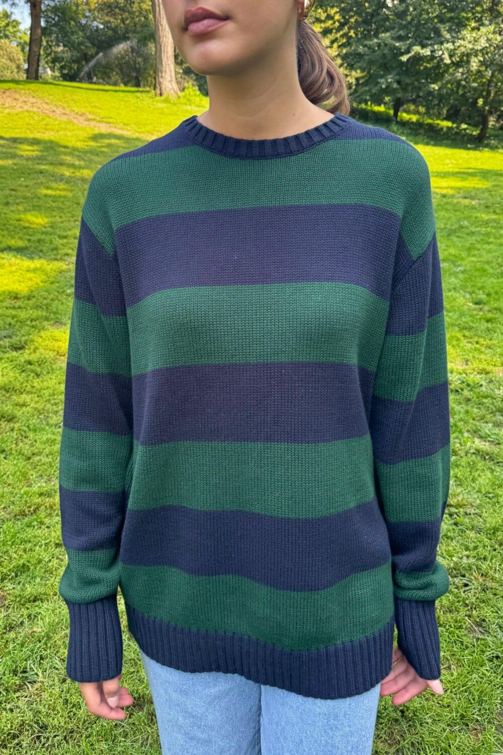 Brianna Cotton Thick Stripe Sweater Product Image