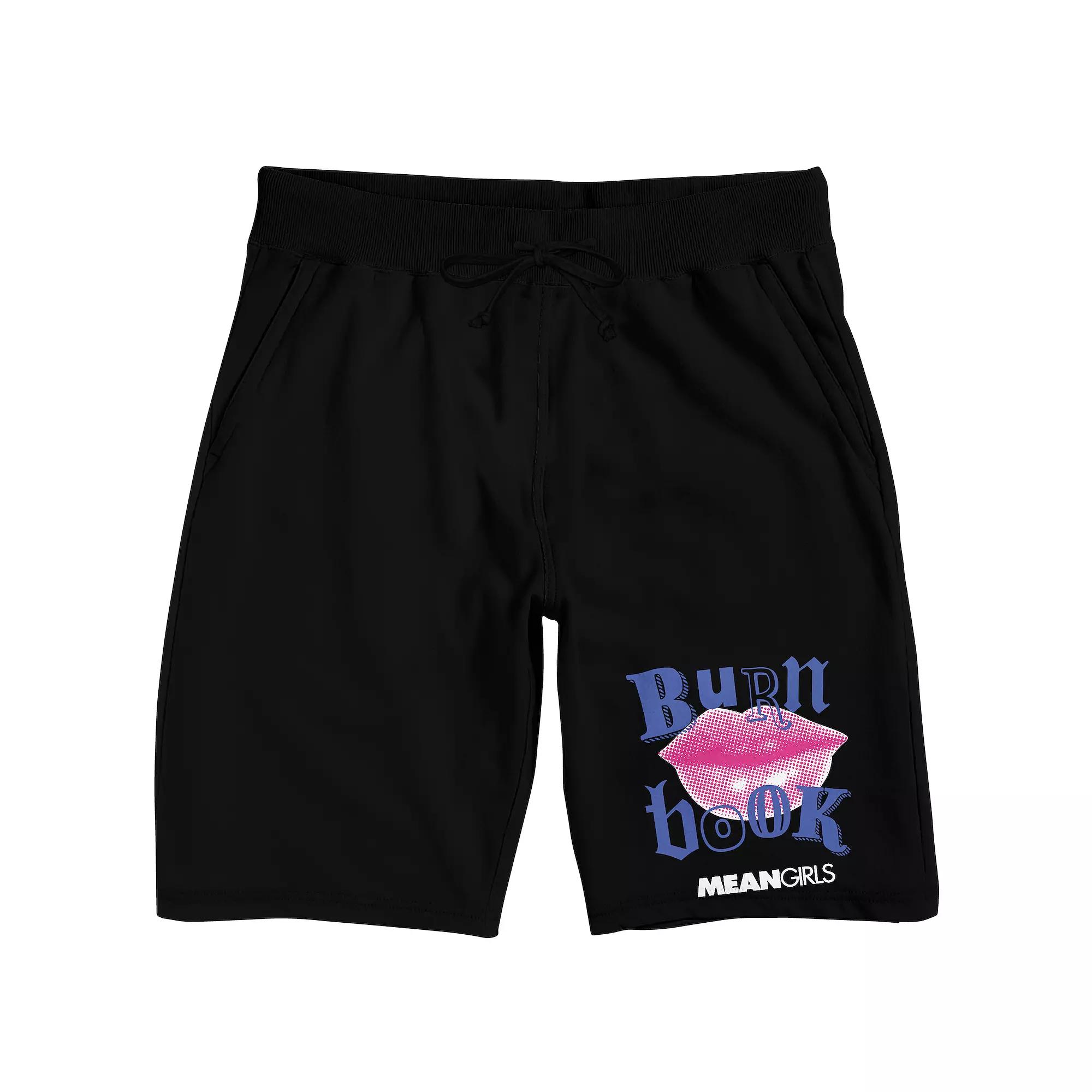 Men's Mean Girls Burn Book 9-in. Sleep Shorts, Size: XS, Black Product Image