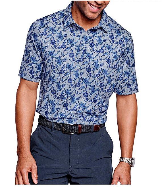 Johnston & Murphy XC4 Paisley Print Performance Short-Sleeve Polo Shirt Product Image