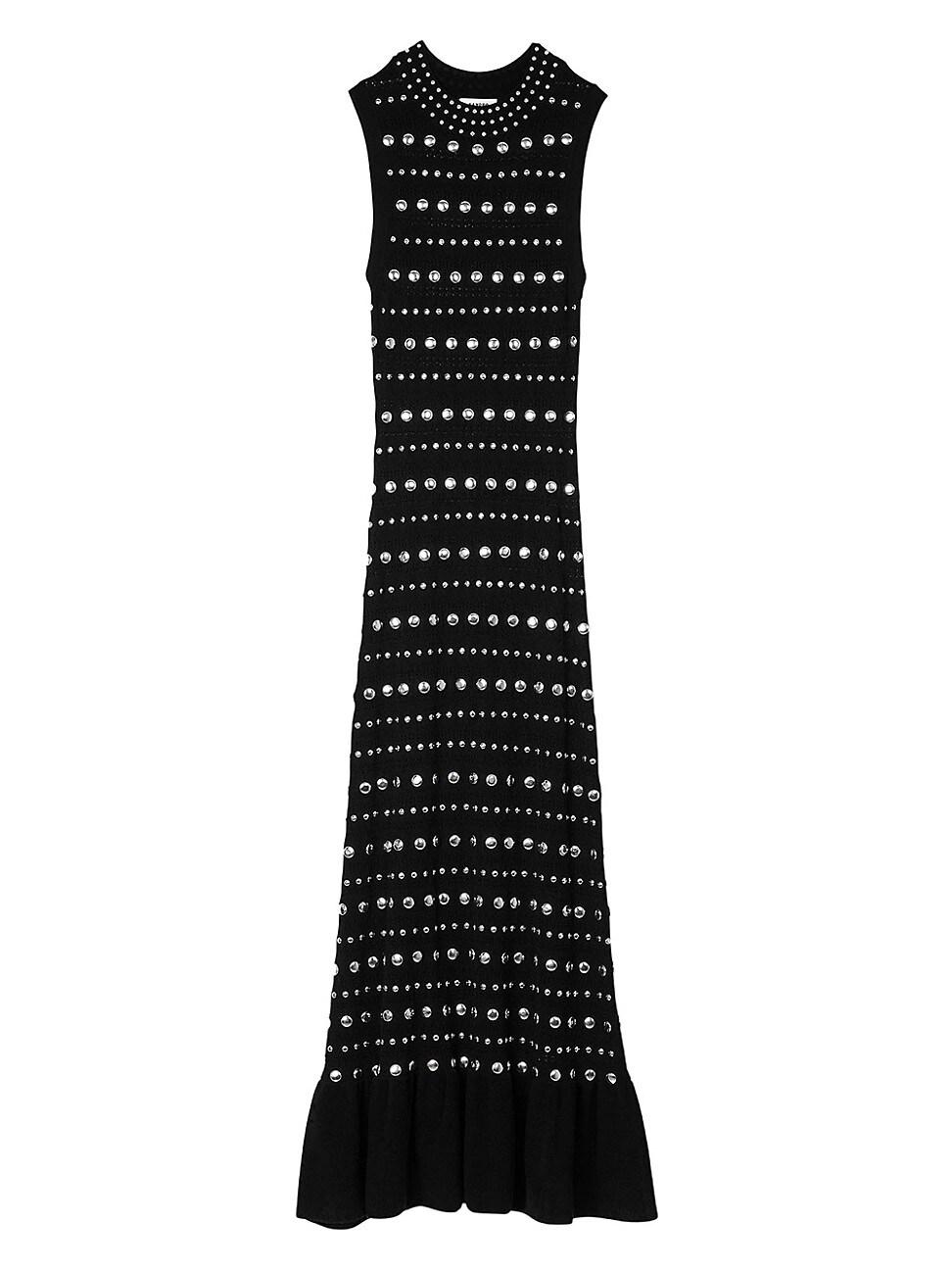 Womens Knit Maxi Dress with Studs Product Image