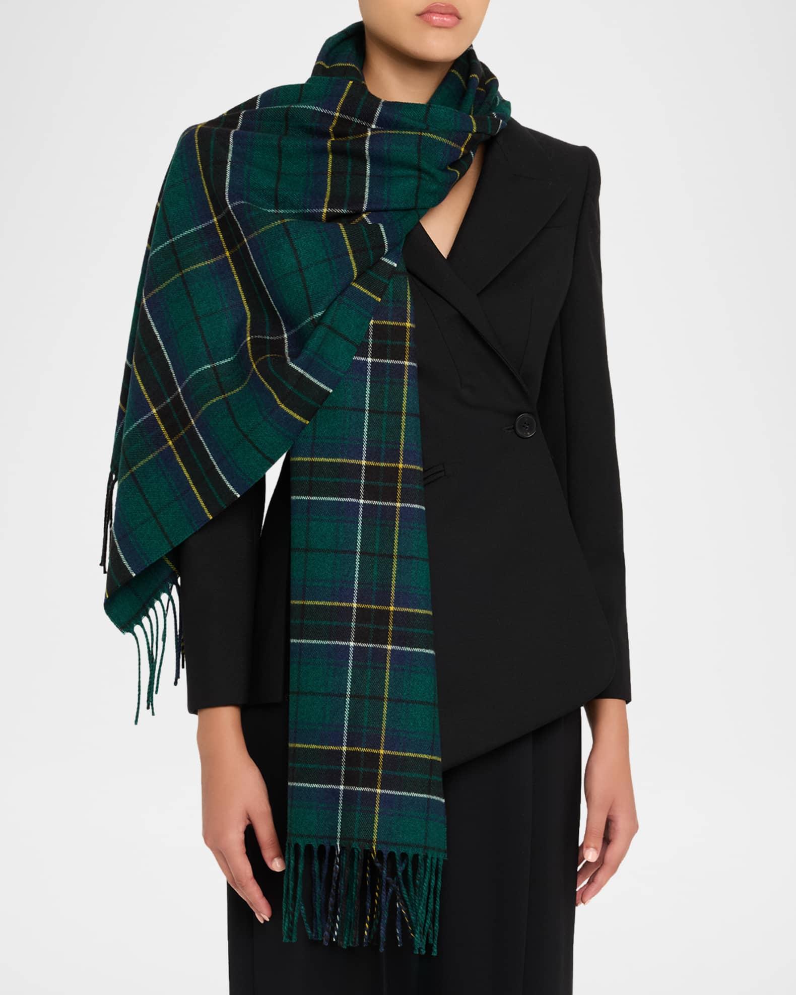 Silk & Cashmere Tartan Scarf Product Image
