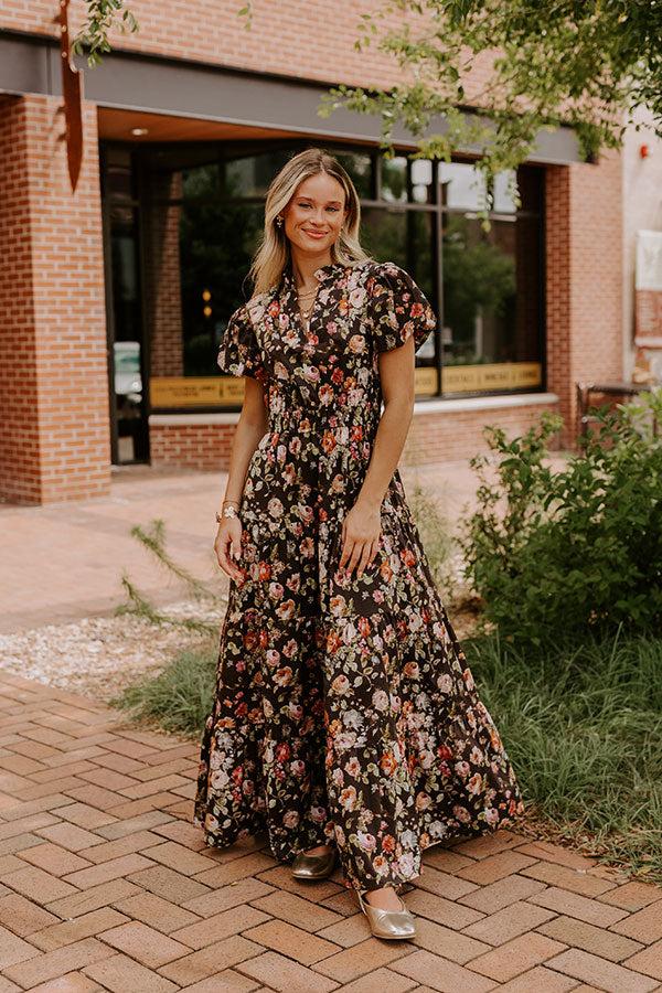 Falling For You Floral Maxi Dress Product Image