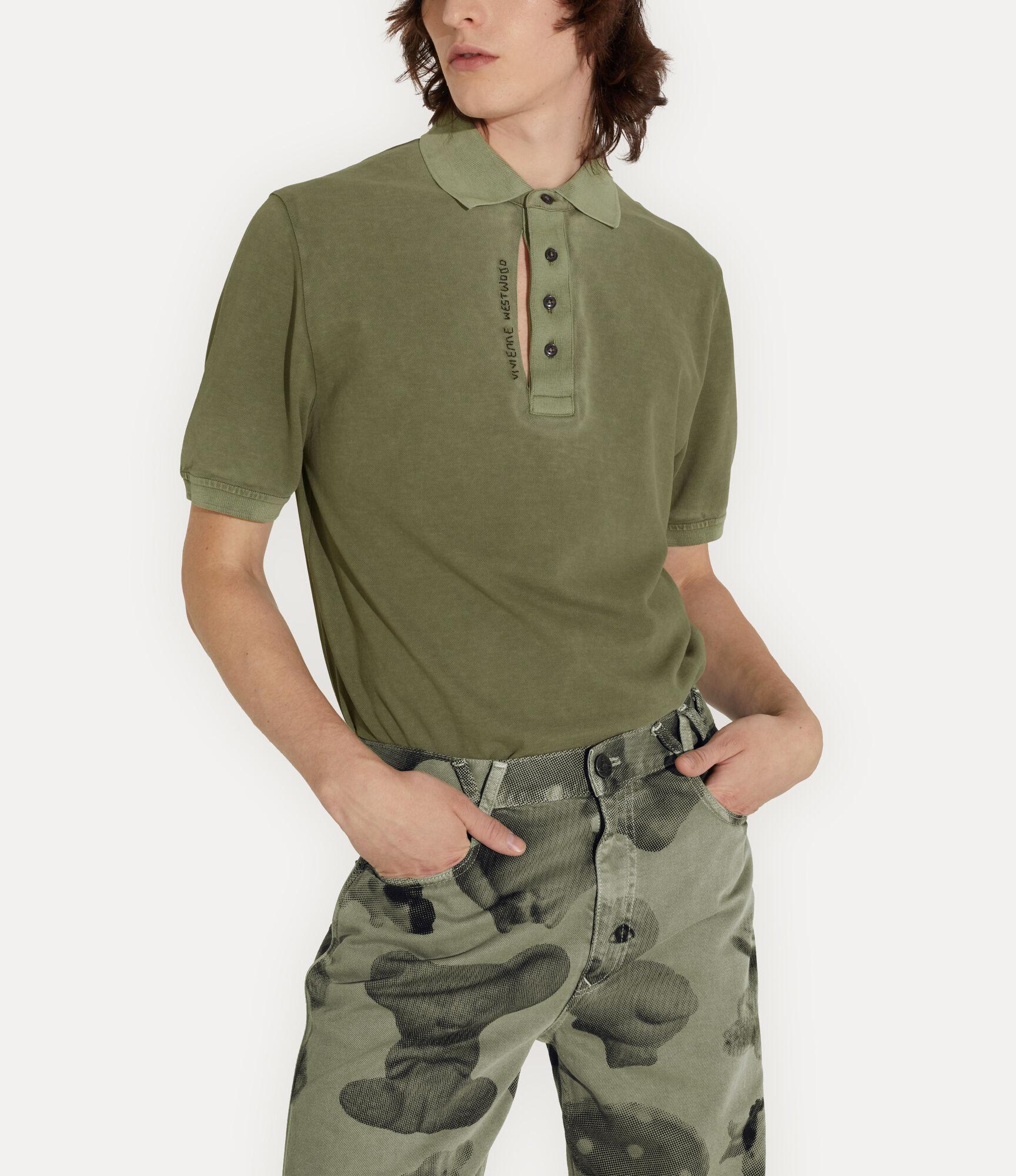 Ripped Polo Shirt Product Image