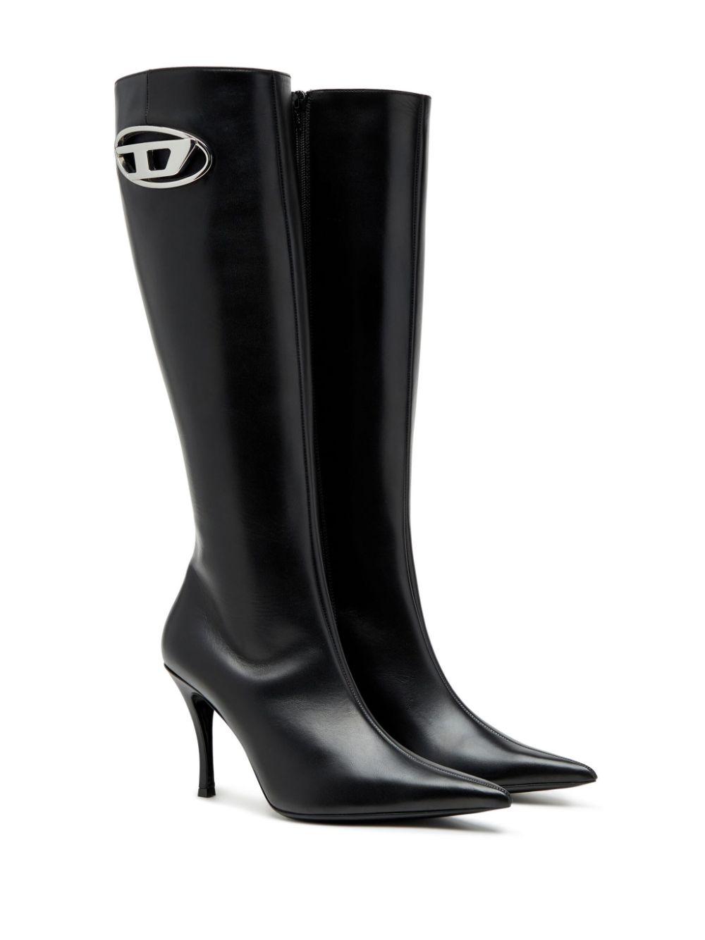 D-Venus logo-plaque leather boots Product Image