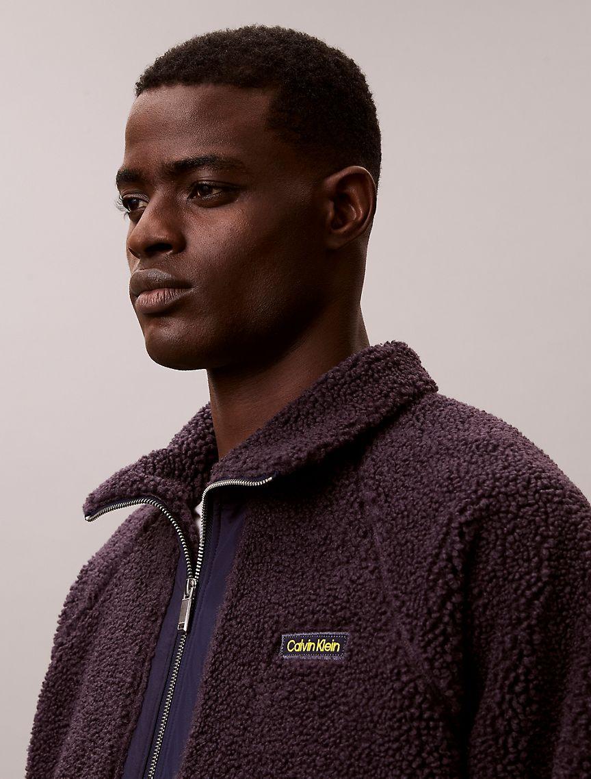 Sherpa Roll Neck Quarter Zip Sweatshirt Product Image