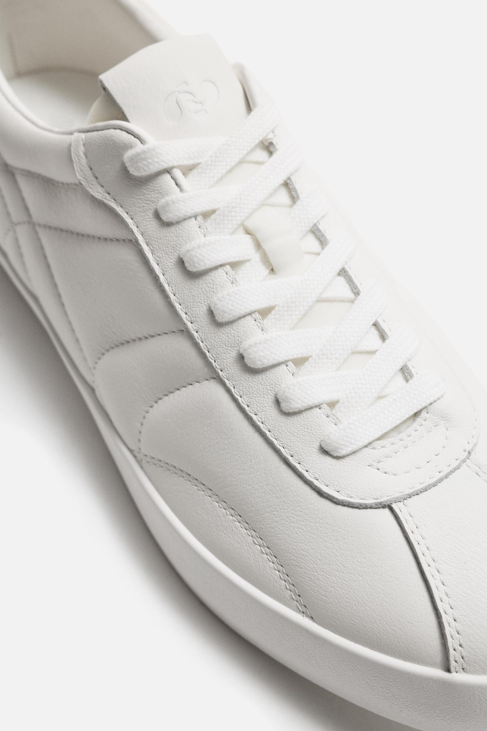 PADDED LEATHER SNEAKERS Product Image