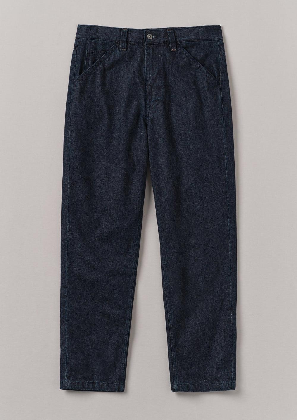 Norv Denim Tapered Pants | Dark Indigo Product Image