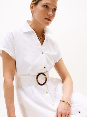 Belted Linen-Cotton Blend Shirtdress Product Image