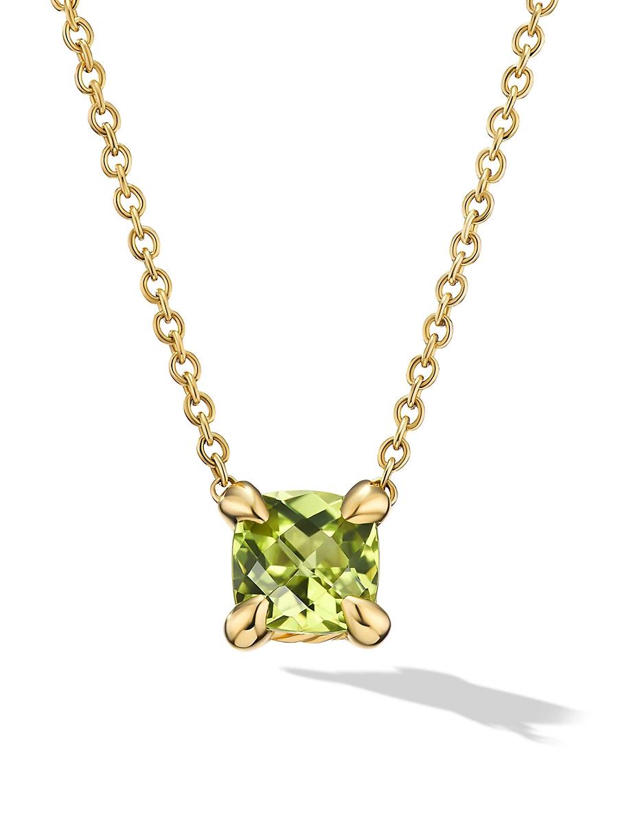 Womens Micro Chatelaine Pendant Necklace in 18K Yellow Gold Product Image