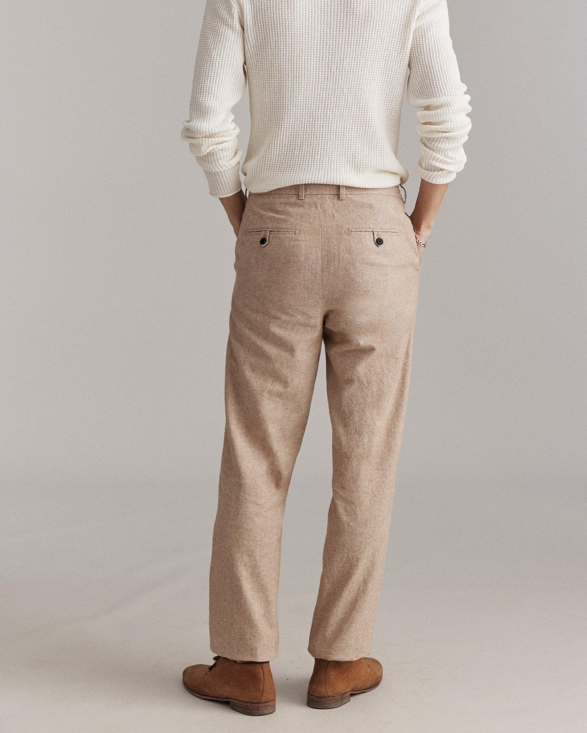 Chambray Flat Front Pant -  Product Image