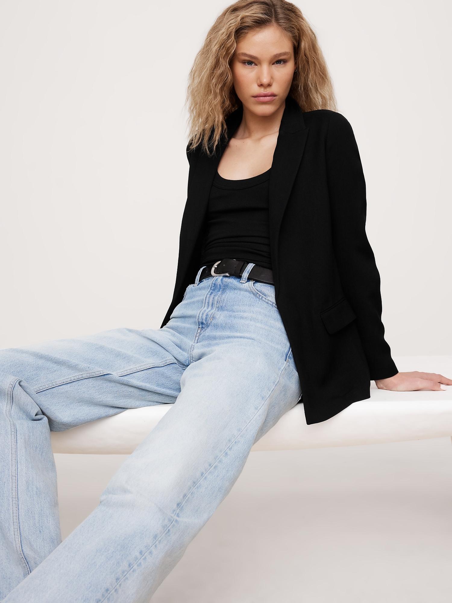 Drapey-Twill Blazer Product Image