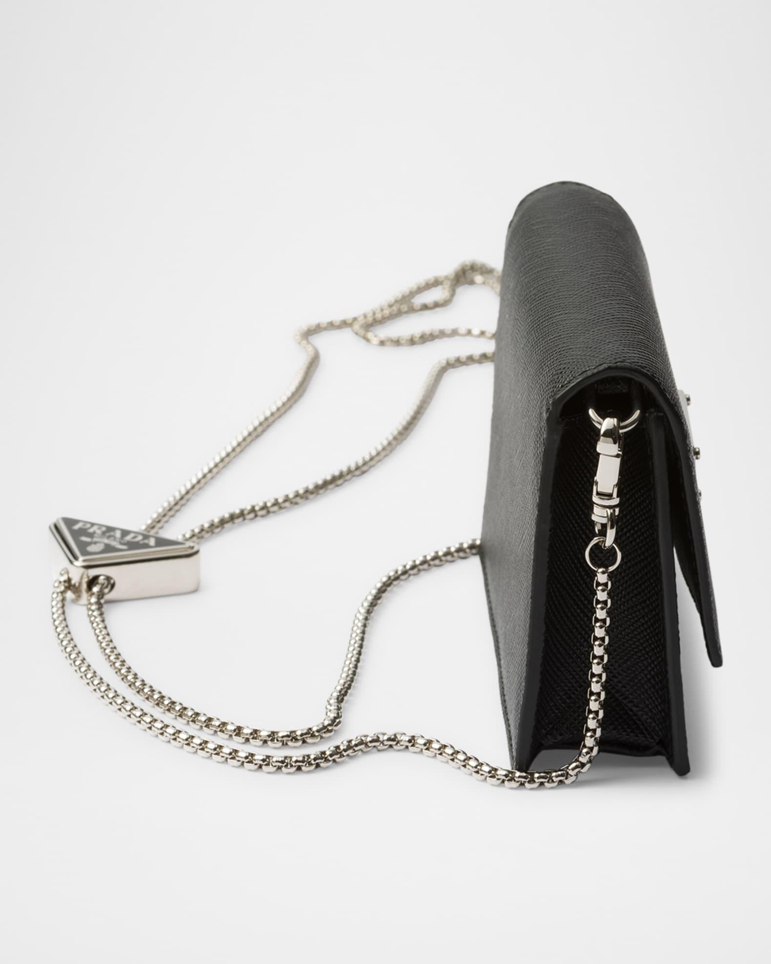 Saffiano Leather Card Holder with Shoulder Strap Product Image