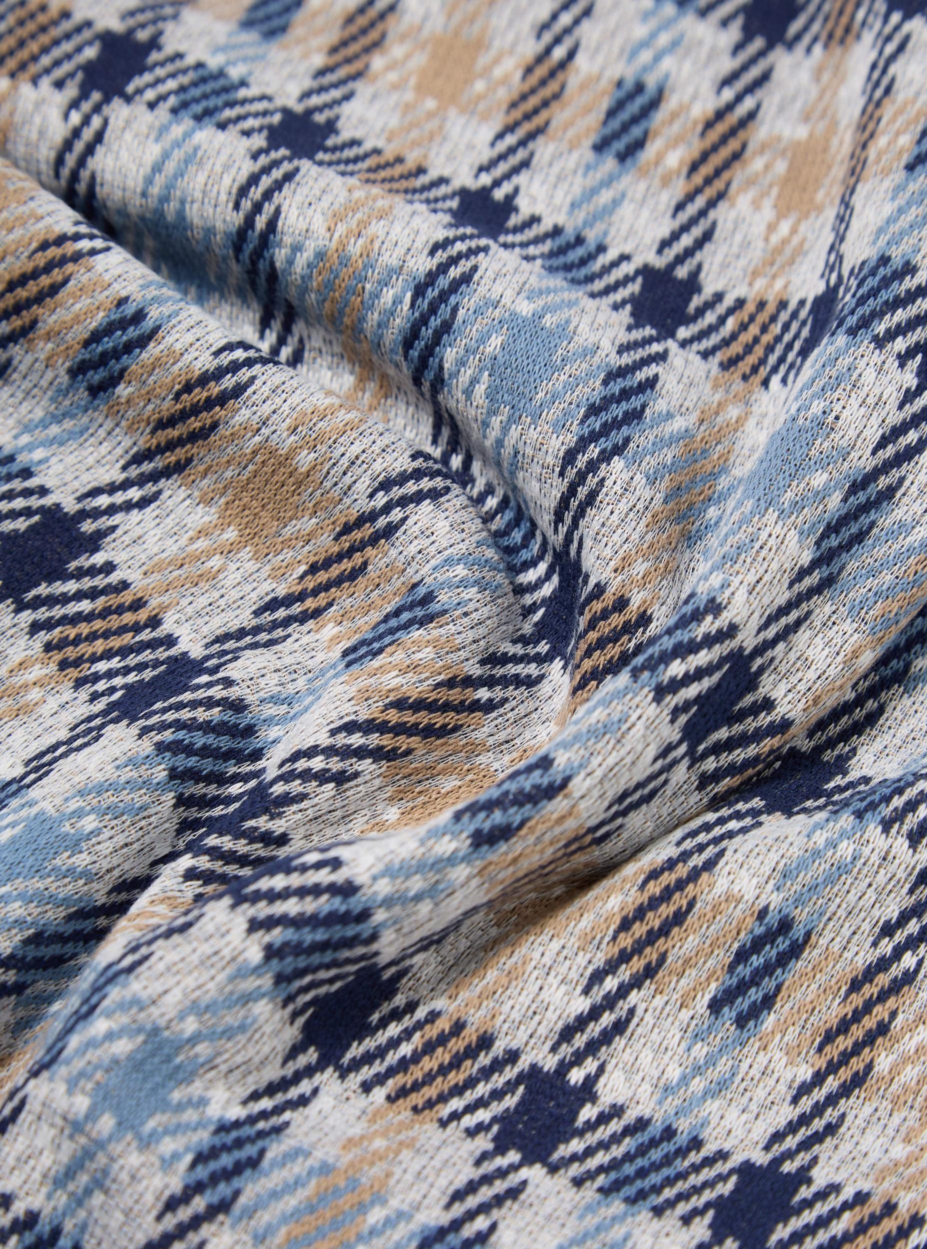 Brown/Blue Summer Check Zip Gilet Product Image