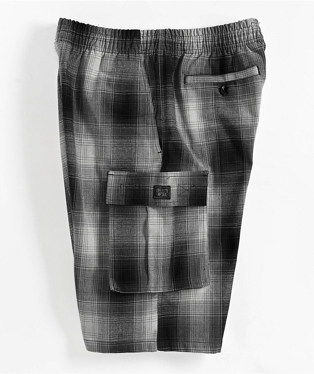 FB County Checker Grey Cargo Shorts Product Image