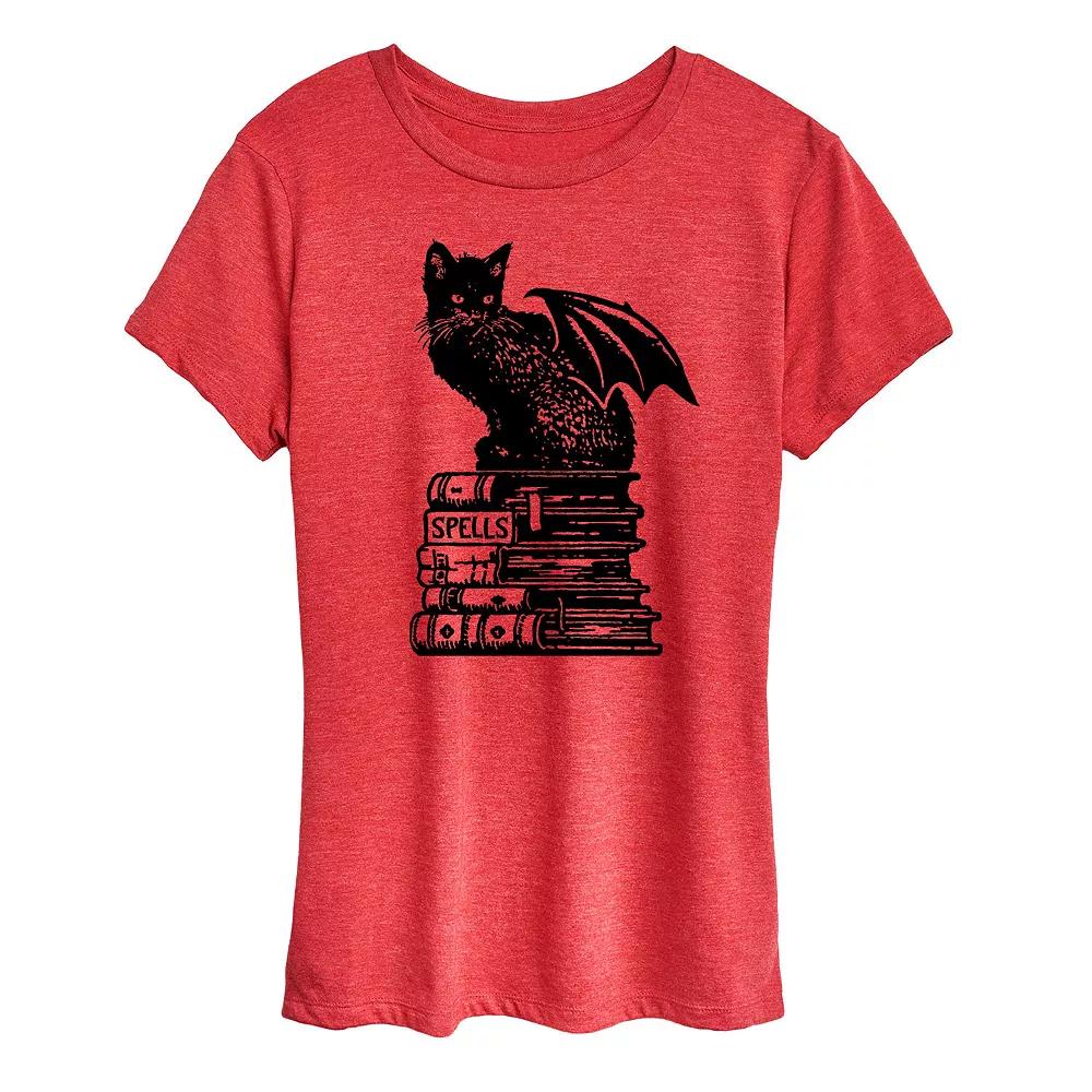 Women's Spells Cat Halloween Tee, Girl's,  Product Image