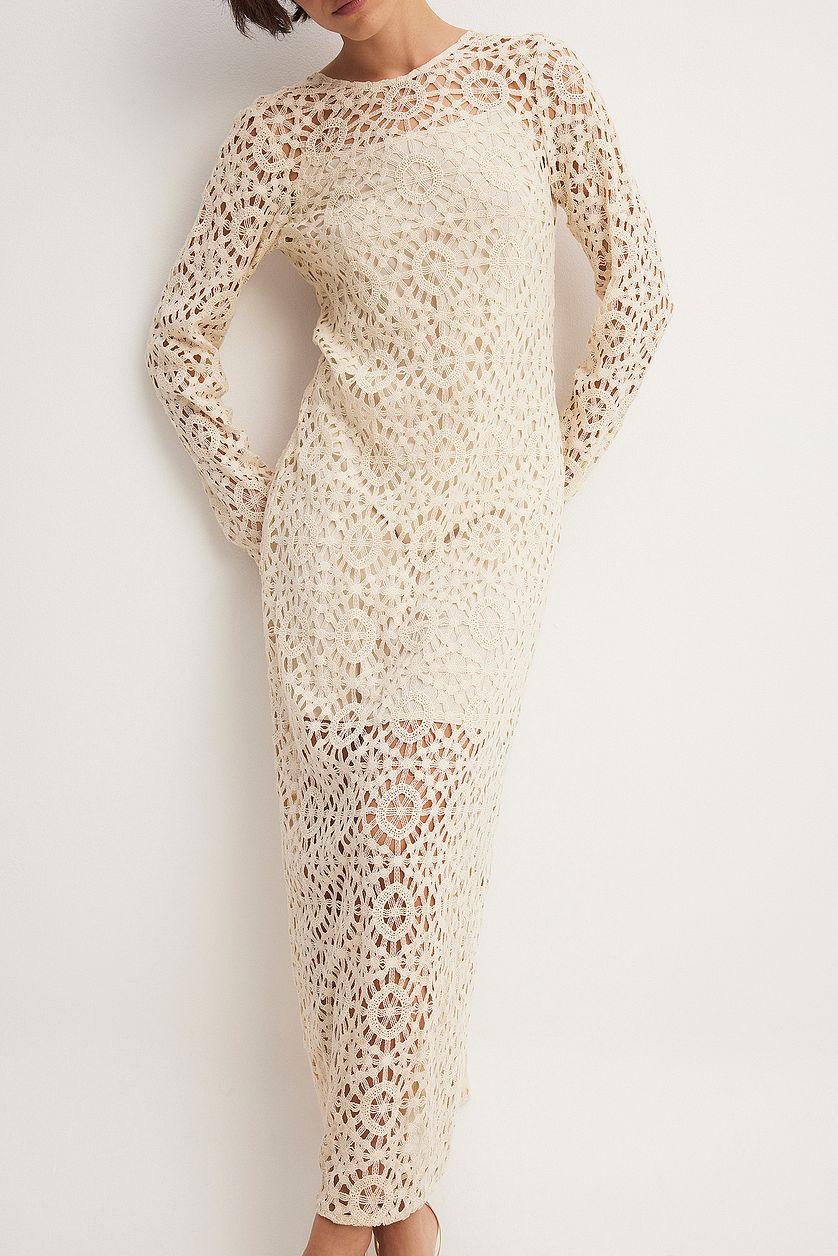 Crochet Straight Maxi Dress Product Image
