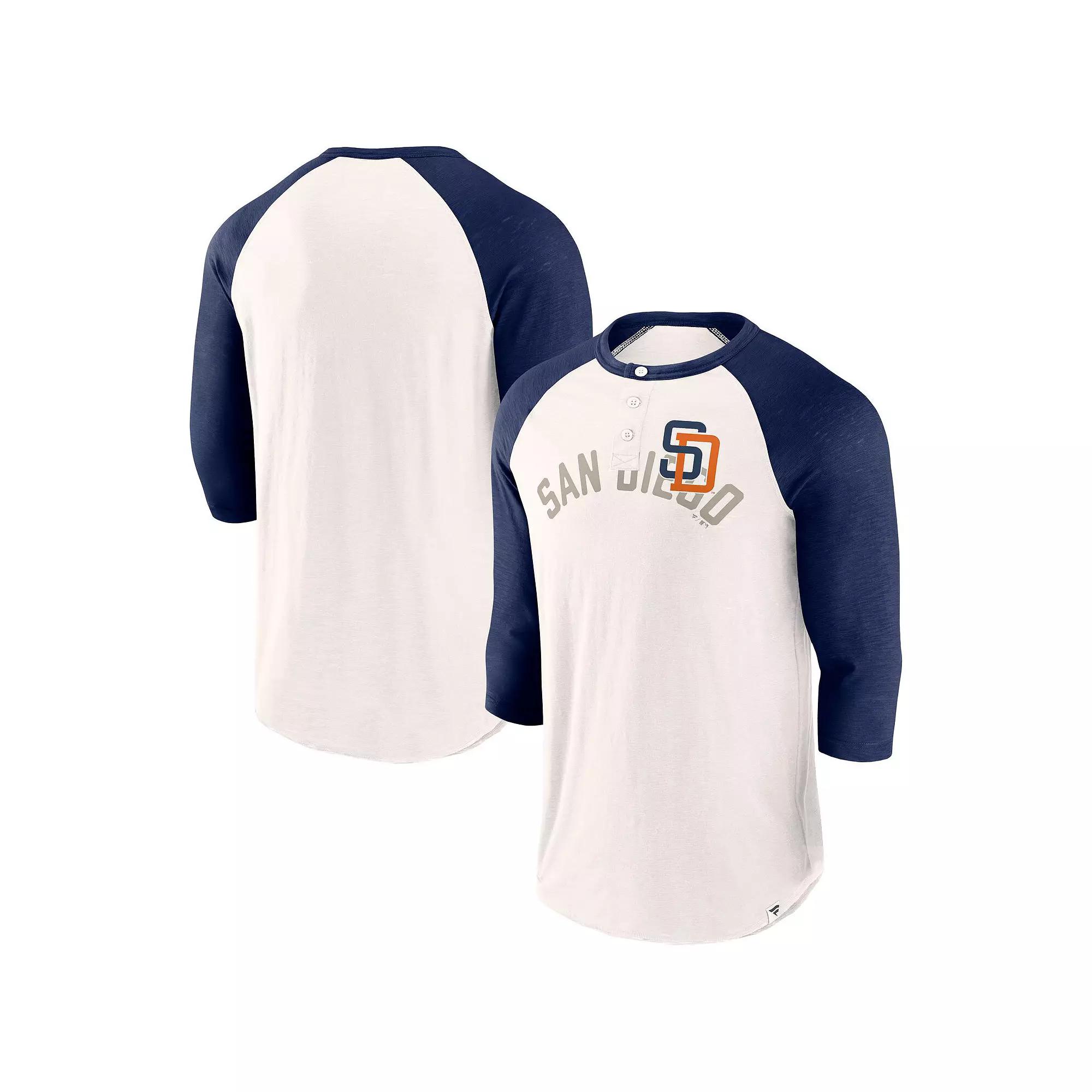 Men's Fanatics Branded White/Black San Francisco Giants Backdoor Slider Raglan 3/4-Sleeve T-Shirt, Size: Large Product Image
