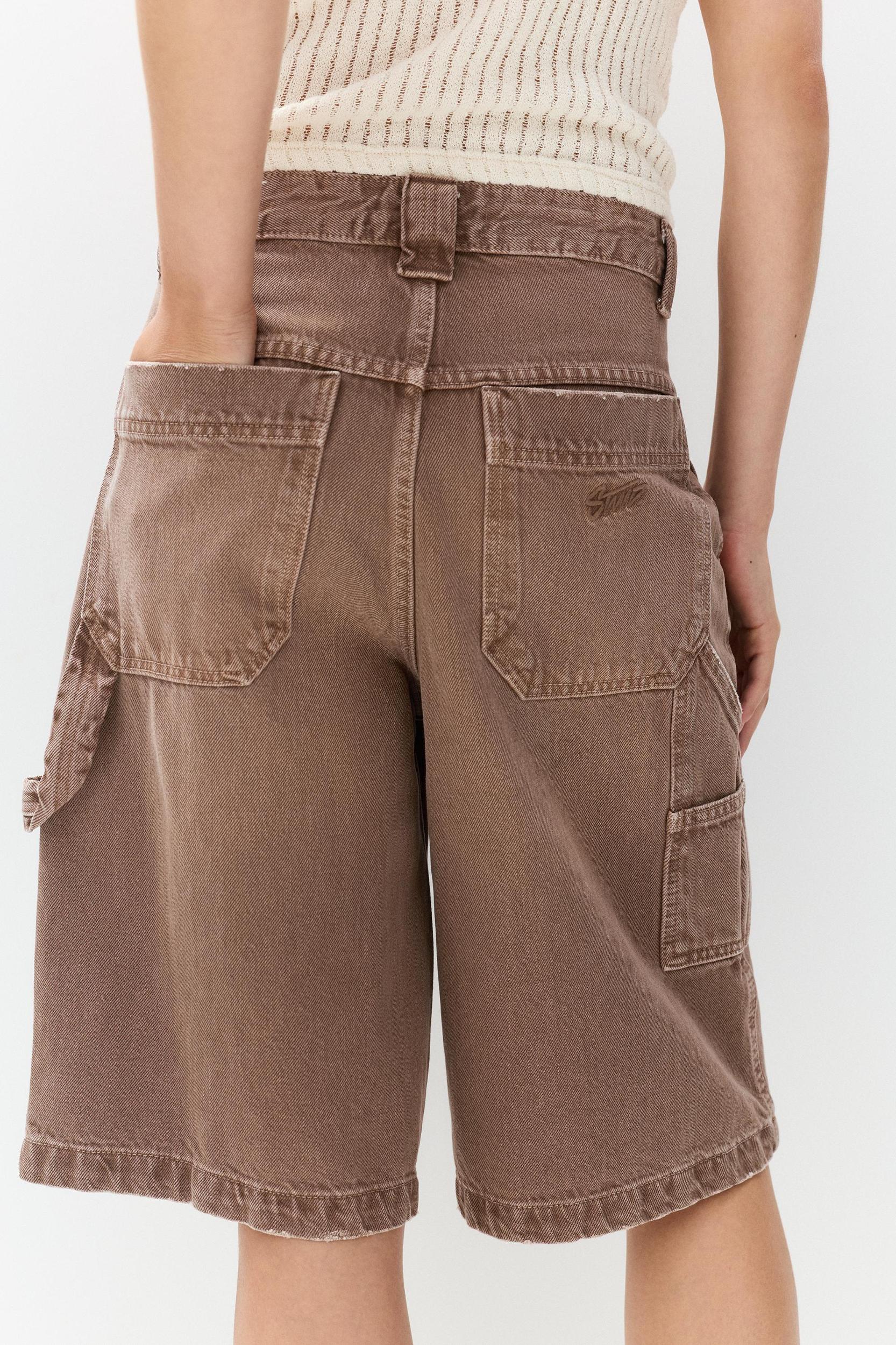 Brown carpenter Bermuda shorts Product Image