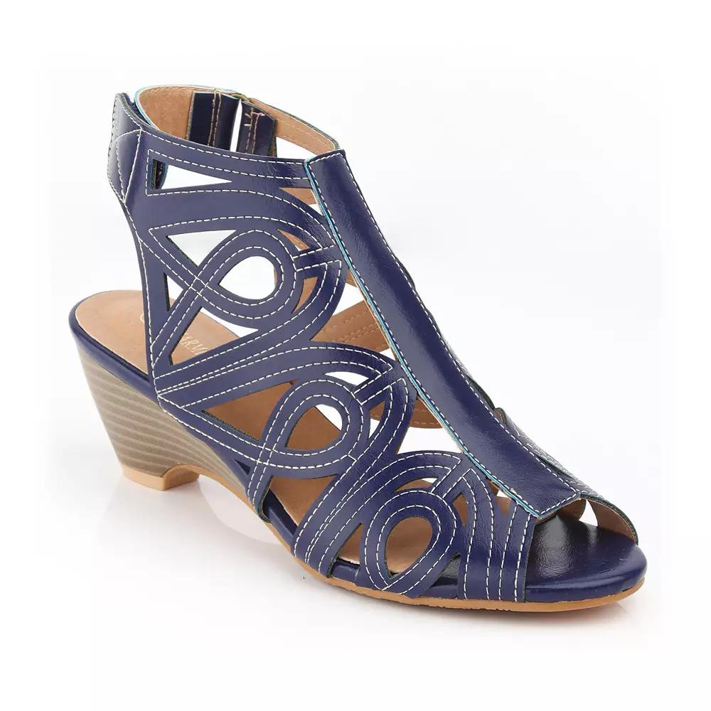 Henry Ferrera Womens Angela Casual Comfort Dressy Sandals Blue Product Image