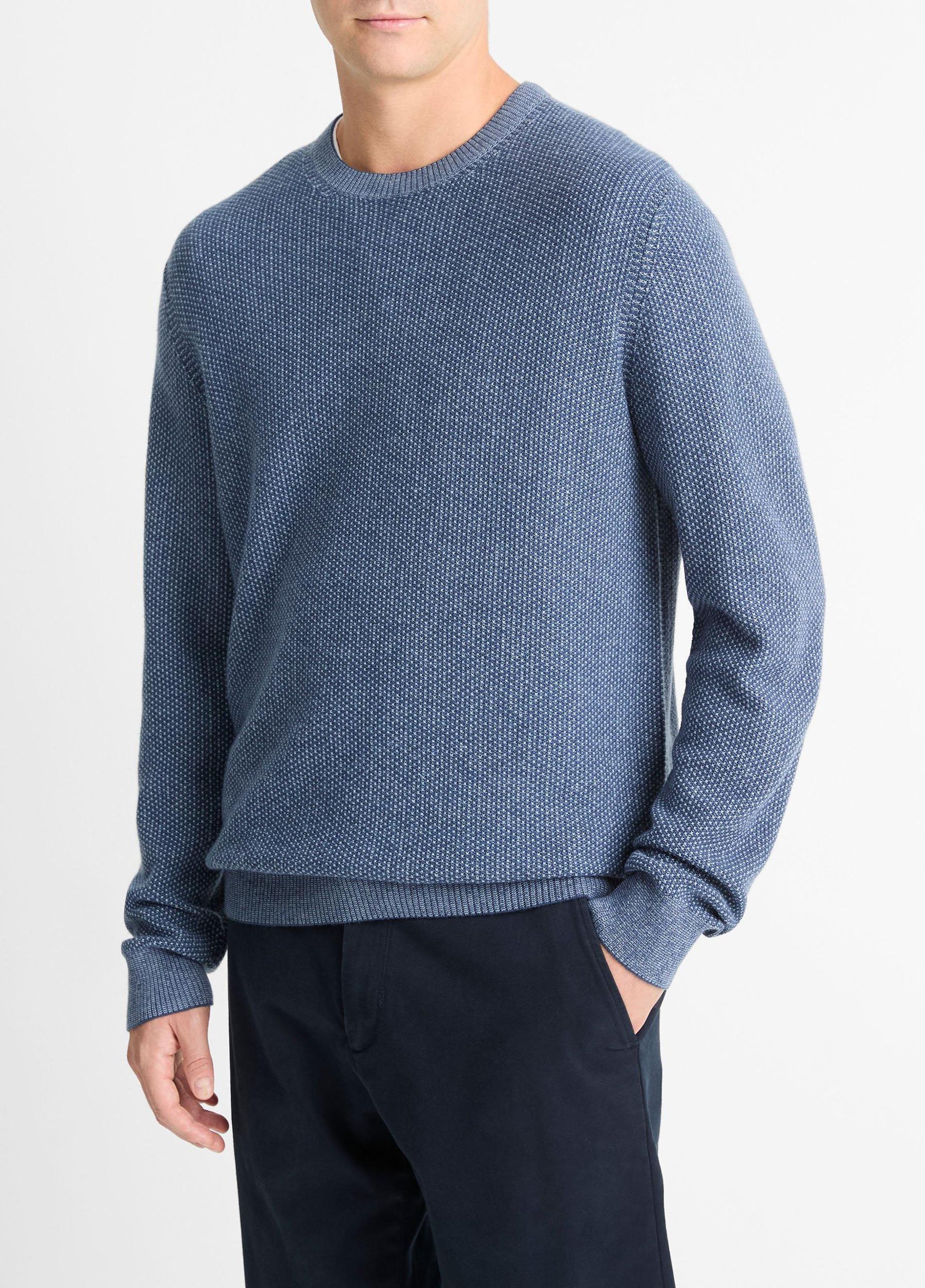 Geo-Jacquard Wool-Blend Crew Neck Sweater Product Image