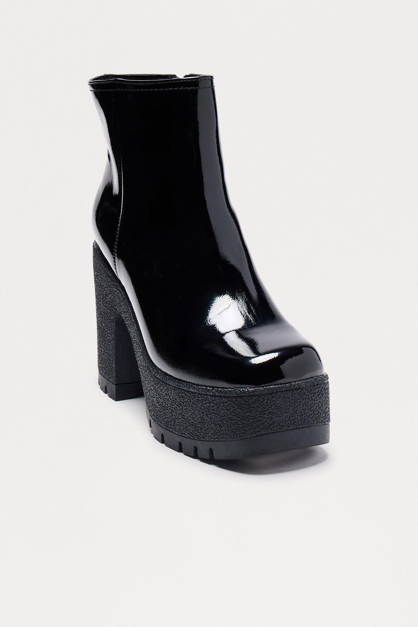 Mylah Platform Booties - Black Female Product Image