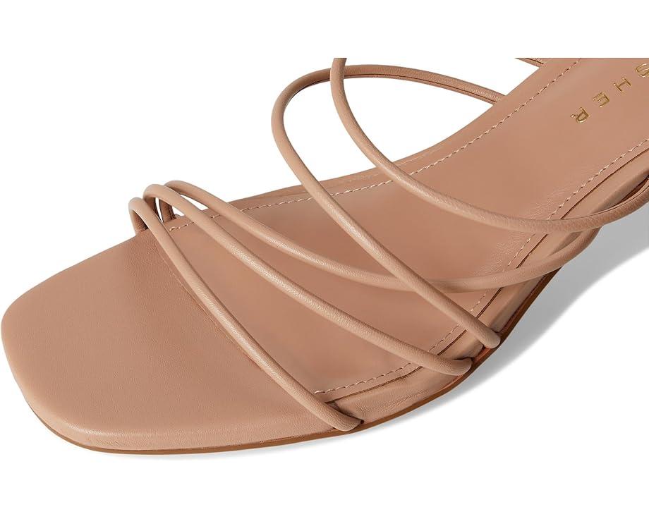 Carolina Metallic Leather Kitten Heel Sandals Product Image