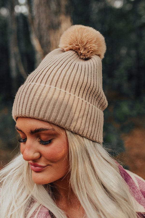 Toasty Times Fleece Lined Beanie In Iced Latte Product Image