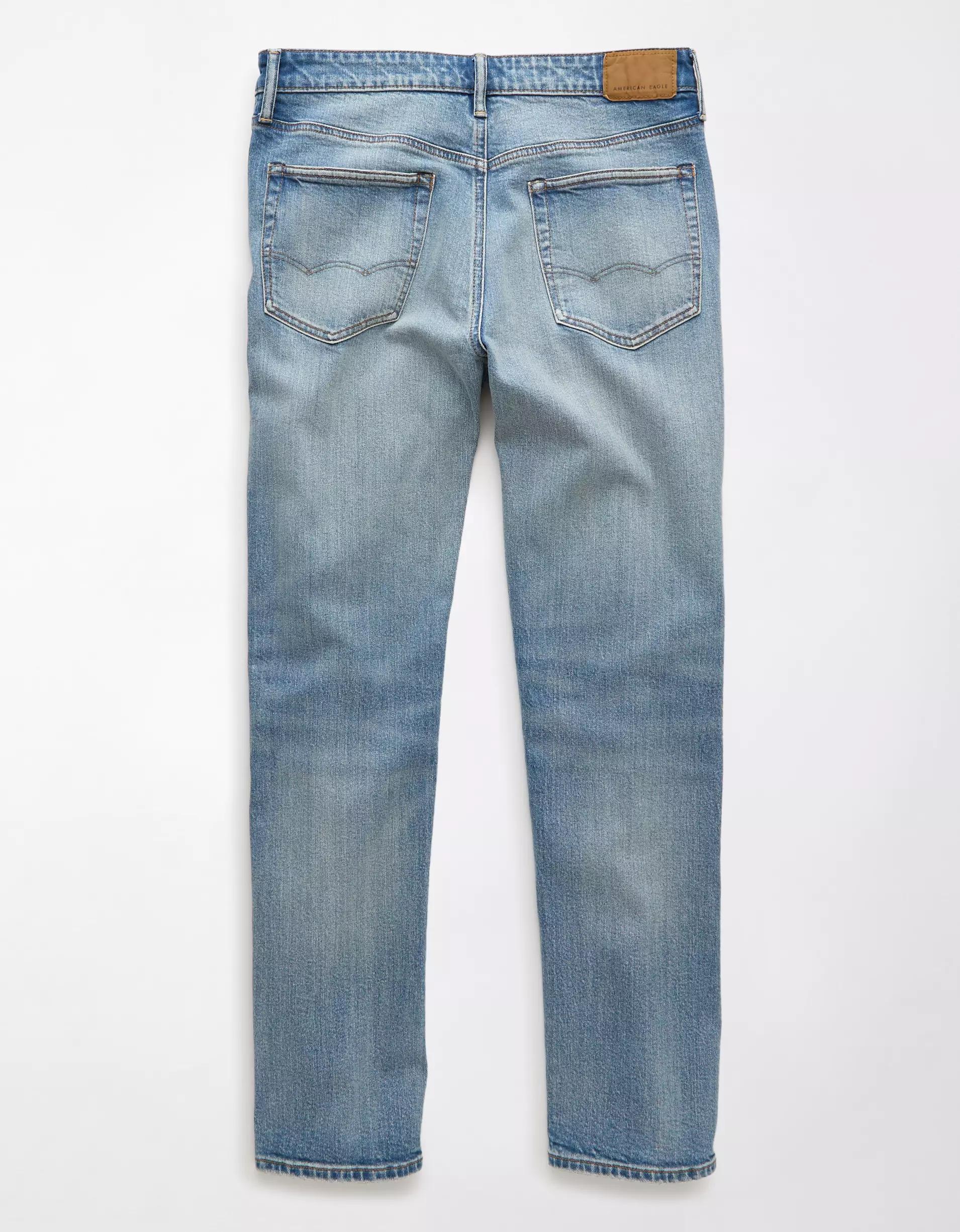 AE EasyFlex +TENCEL™ Fibers Ripped Slim Straight Jean Product Image
