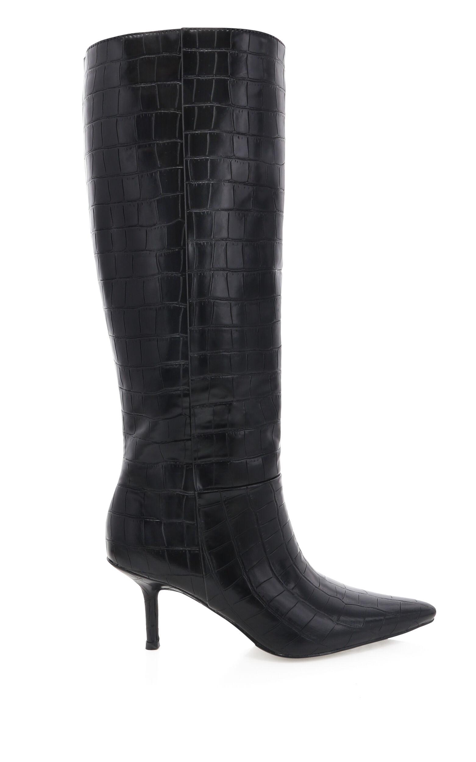 Billini - Billy Boots in Black Croc Product Image