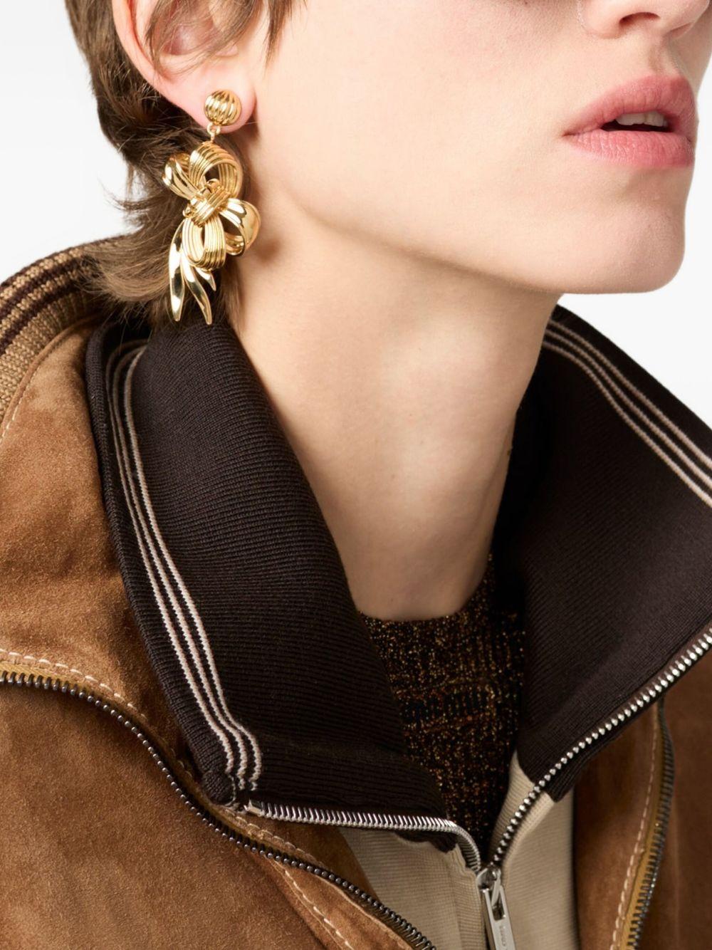 knitted-cuffs zip-front sweatshirt Product Image