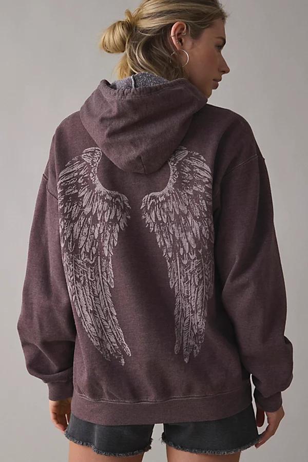 Project Social T Angel Wing Graphic Zip-Up Hoodie Sweatshirt Womens at Urban Outfitters Product Image