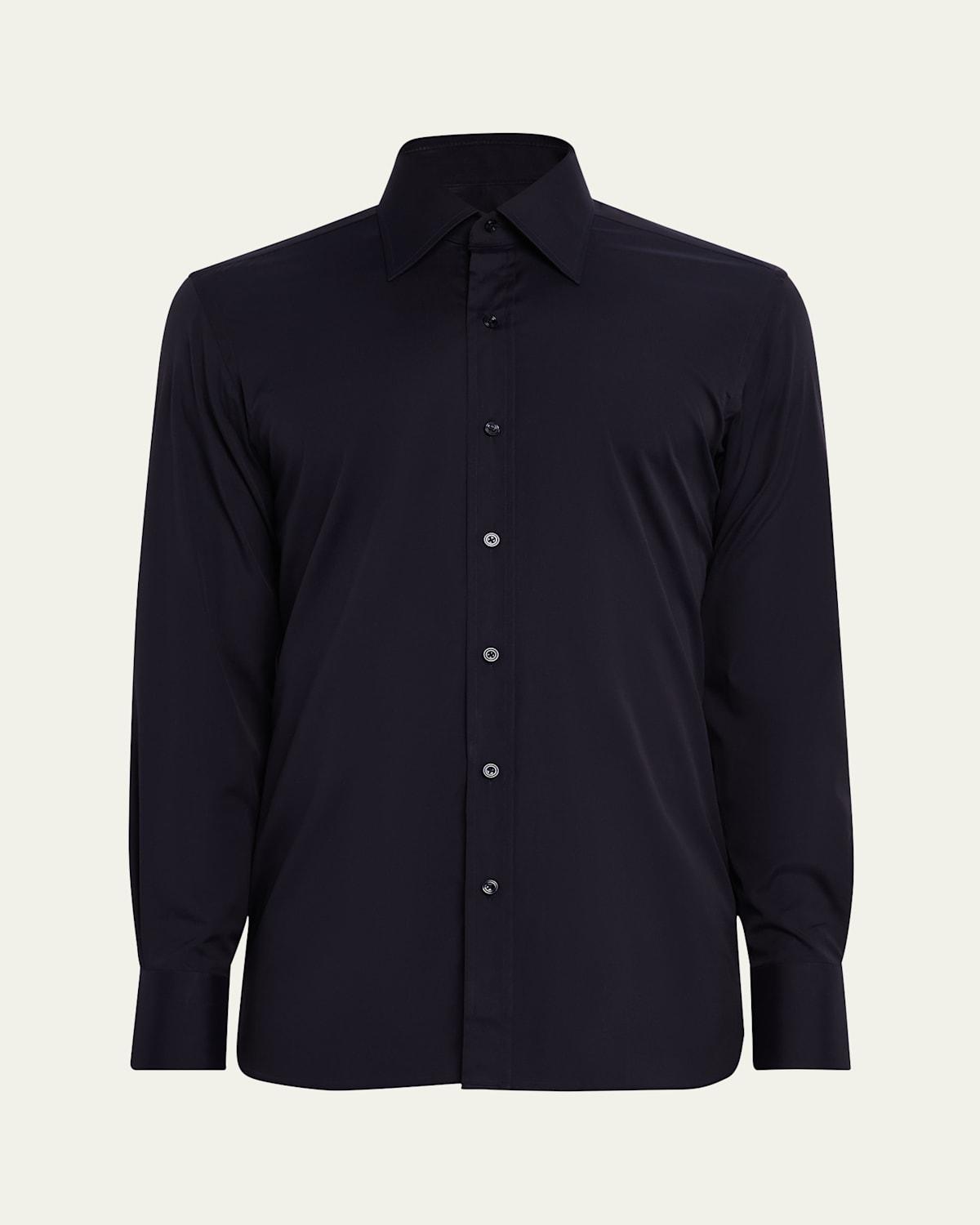 Mens Poplin Point-Collar Dress Shirt Product Image