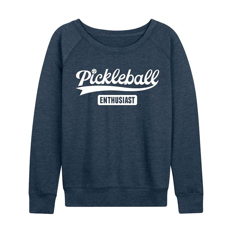 Women's Pickleball Enthusiast French Terry Long Sleeve Tee, Girl's,  Product Image