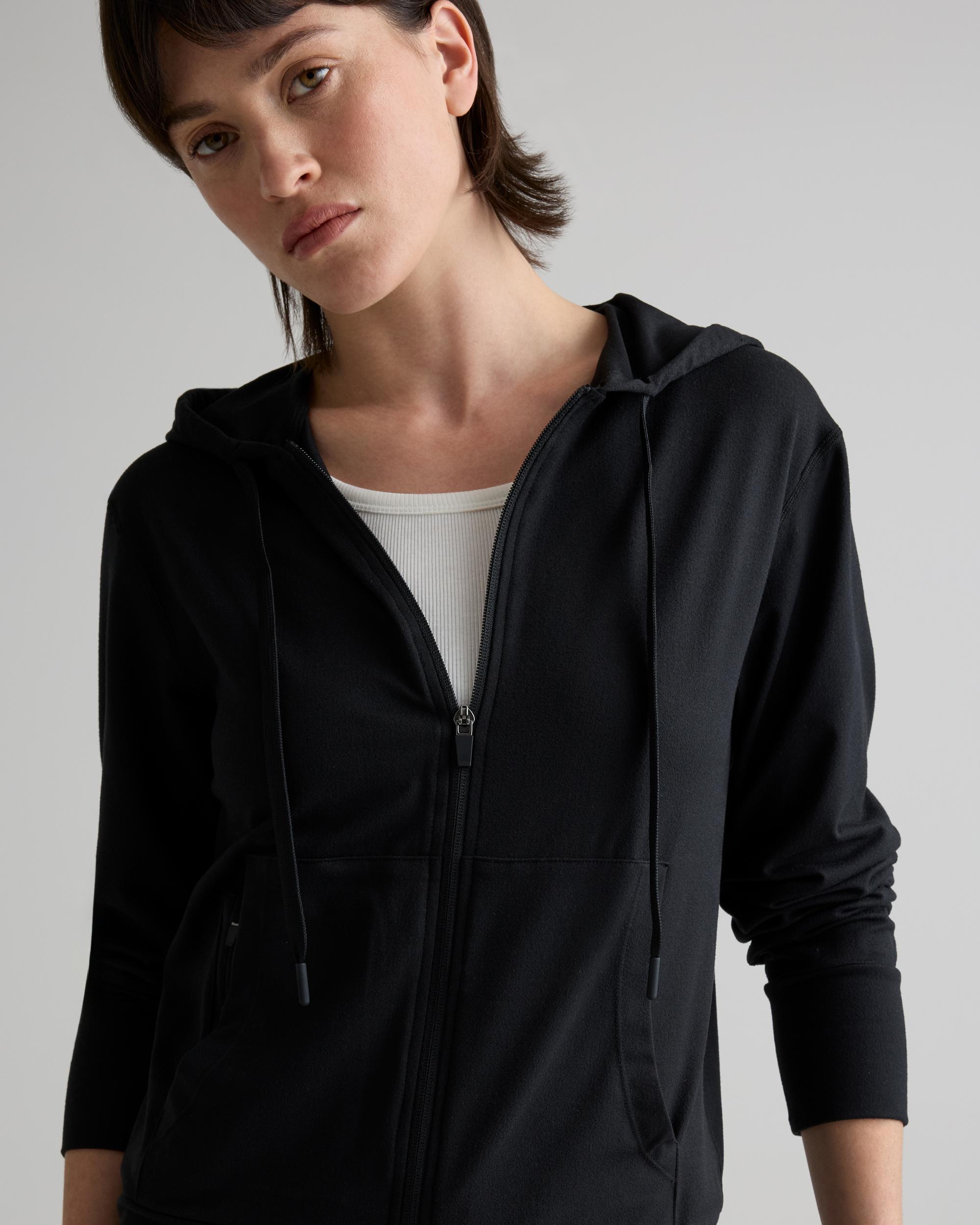 Quince | Women's Super Soft Performance Full Zip Hoodie Flowknit Activewear, Recycled Polyester Product Image