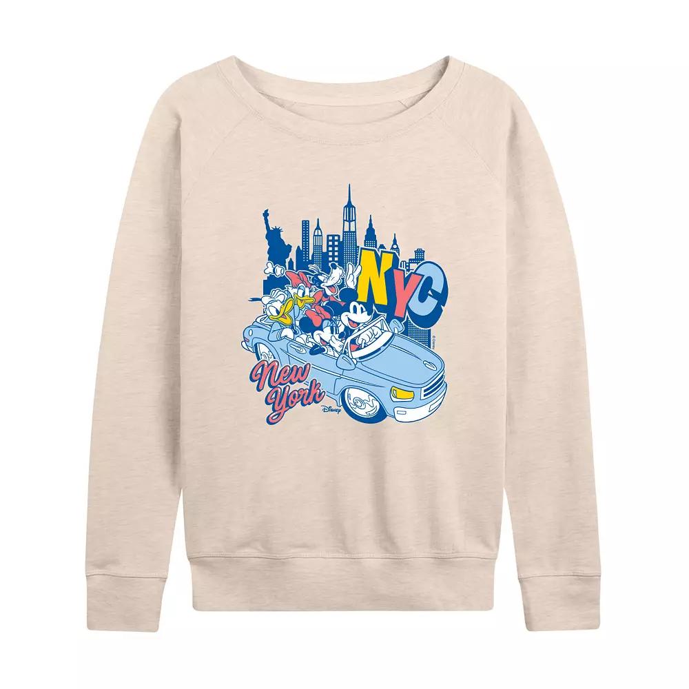 Disney's Mickey Mouse & Friends Women's NYC French Terry Long Sleeve Tee,  Product Image