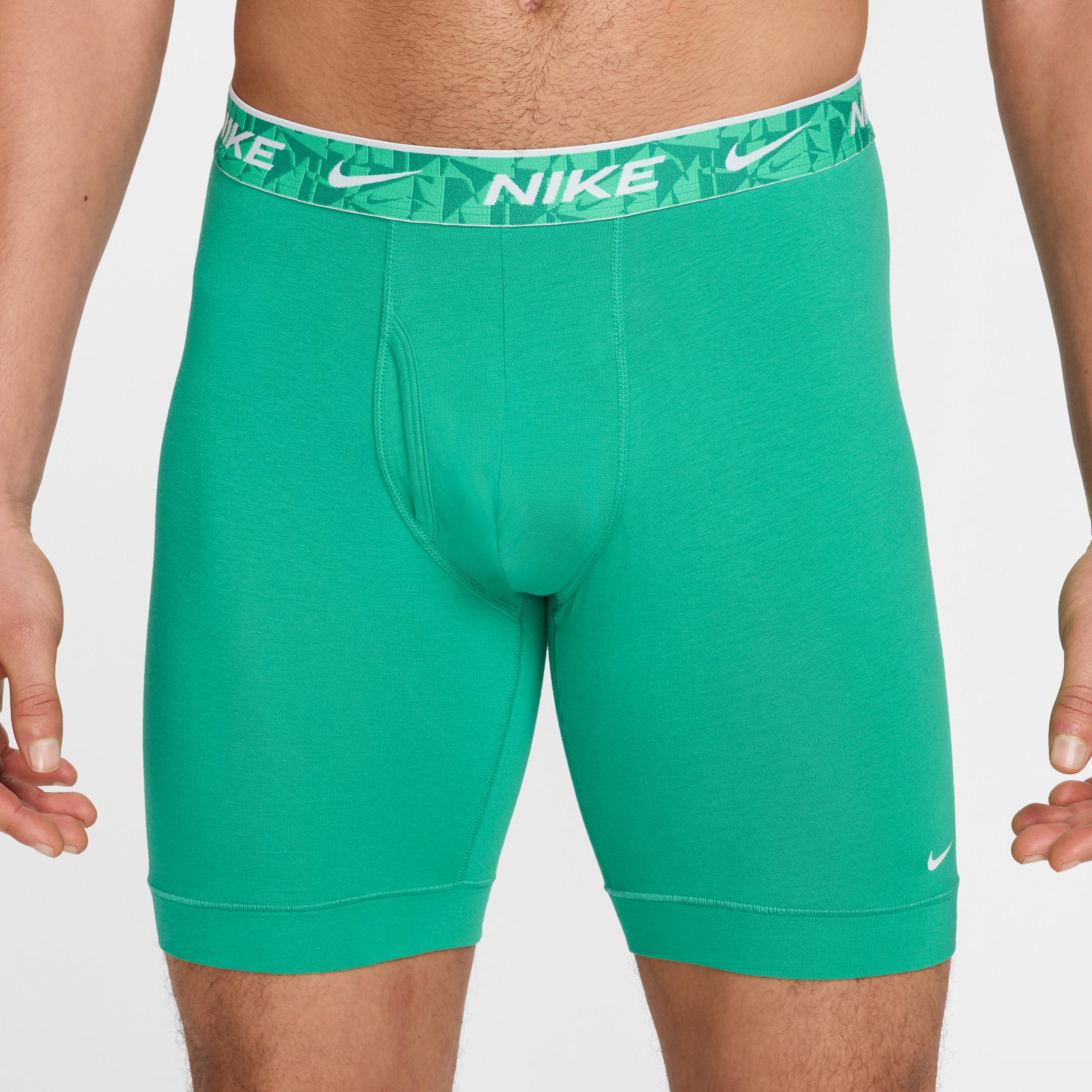 Nike Mens Dri-FIT Essential Cotton Stretch Long Boxer Briefs (3-Pack) | KE1168-325 Product Image