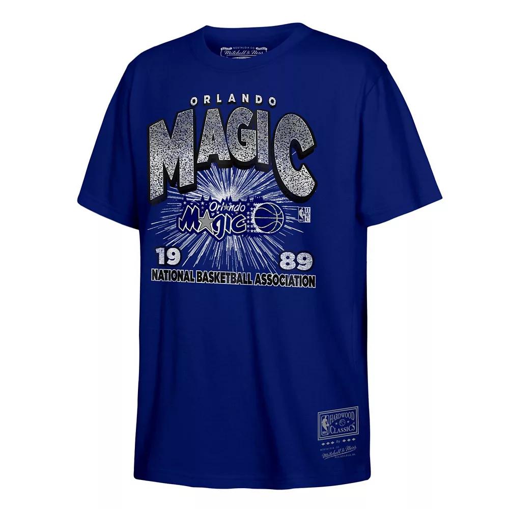 Men's Mitchell & Ness Blue Orlando Magic Hardwood Classics Vintage Hoopster T-Shirt, Boy's,  Product Image