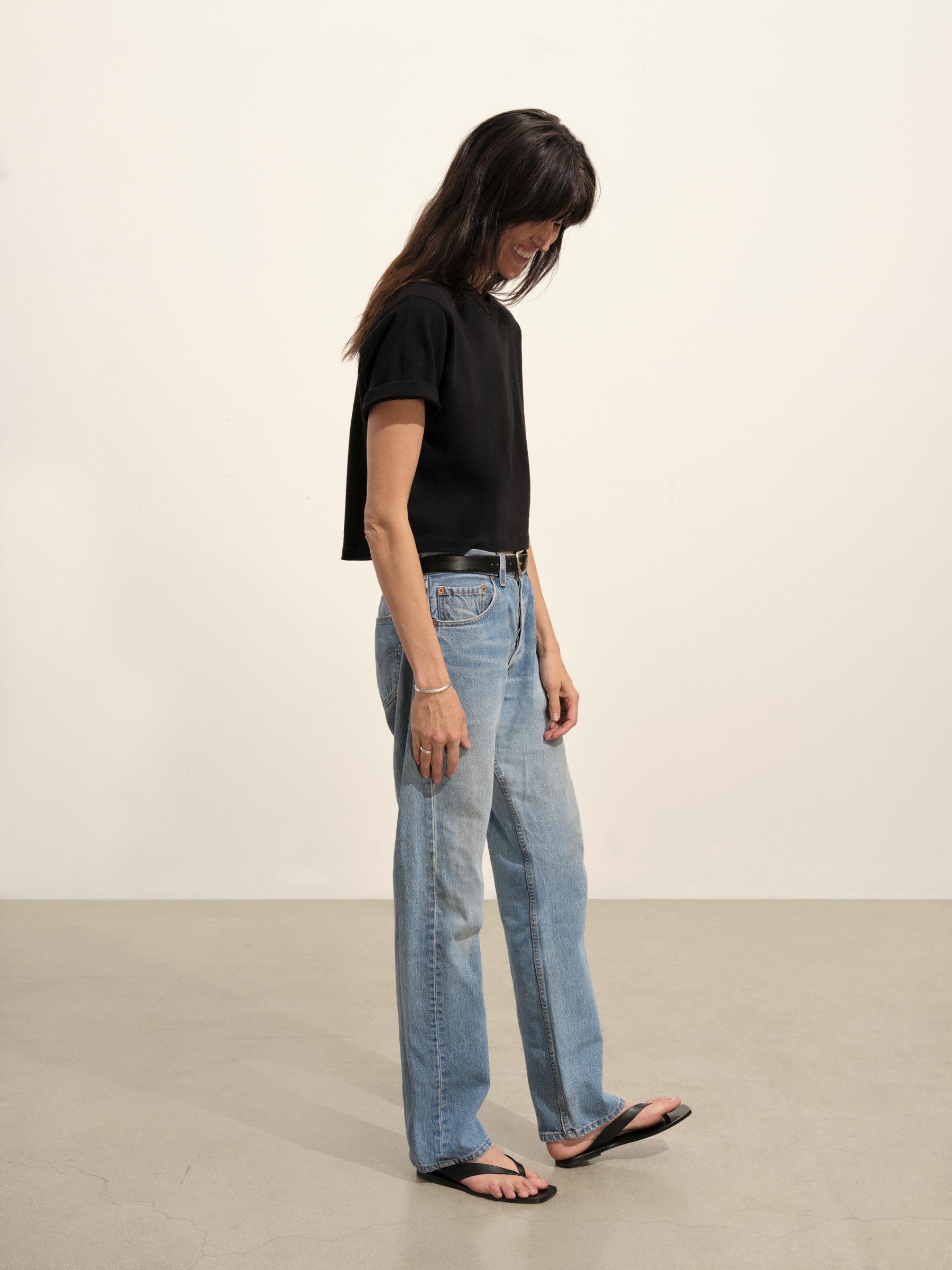 Black Field-Spec Boyfriend Crop Tee Product Image