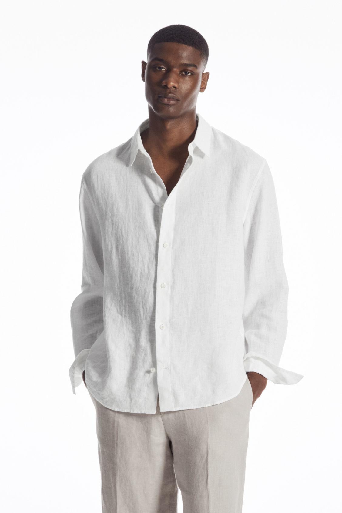 RELAXED LINEN LONG-SLEEVED SHIRT Product Image