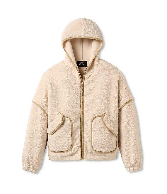 UGG Mariella UGGFluff Long Sleeve Zip-Front Fleece Hoodie Product Image