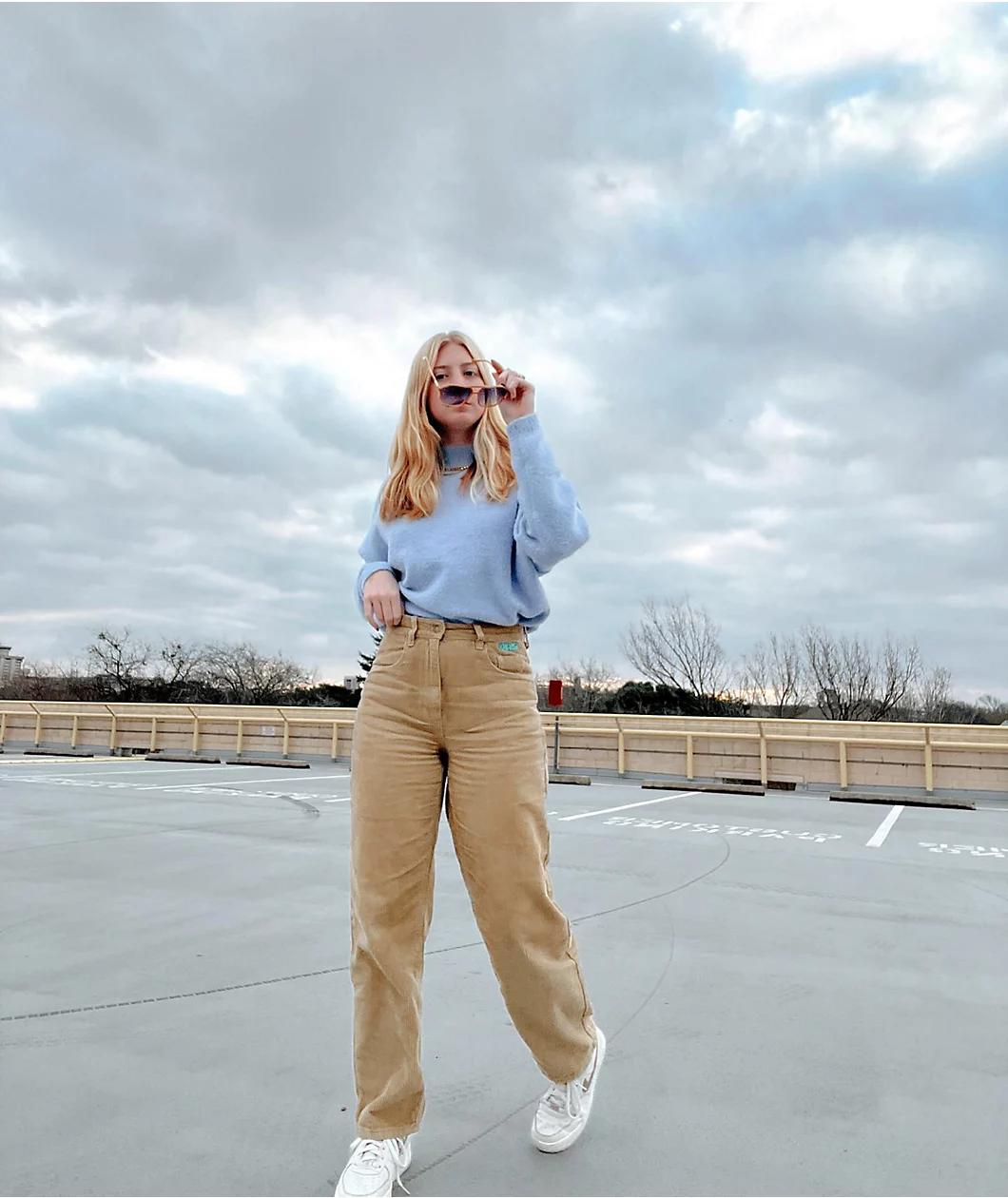 Empyre Tori 90s Khaki Corduroy Skate Pants Product Image