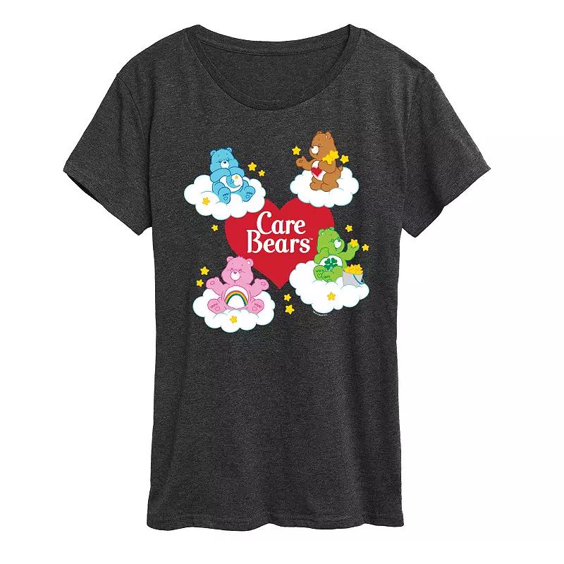 Women's Care Bears Heart And Bear Logo Graphic Tee,  Product Image