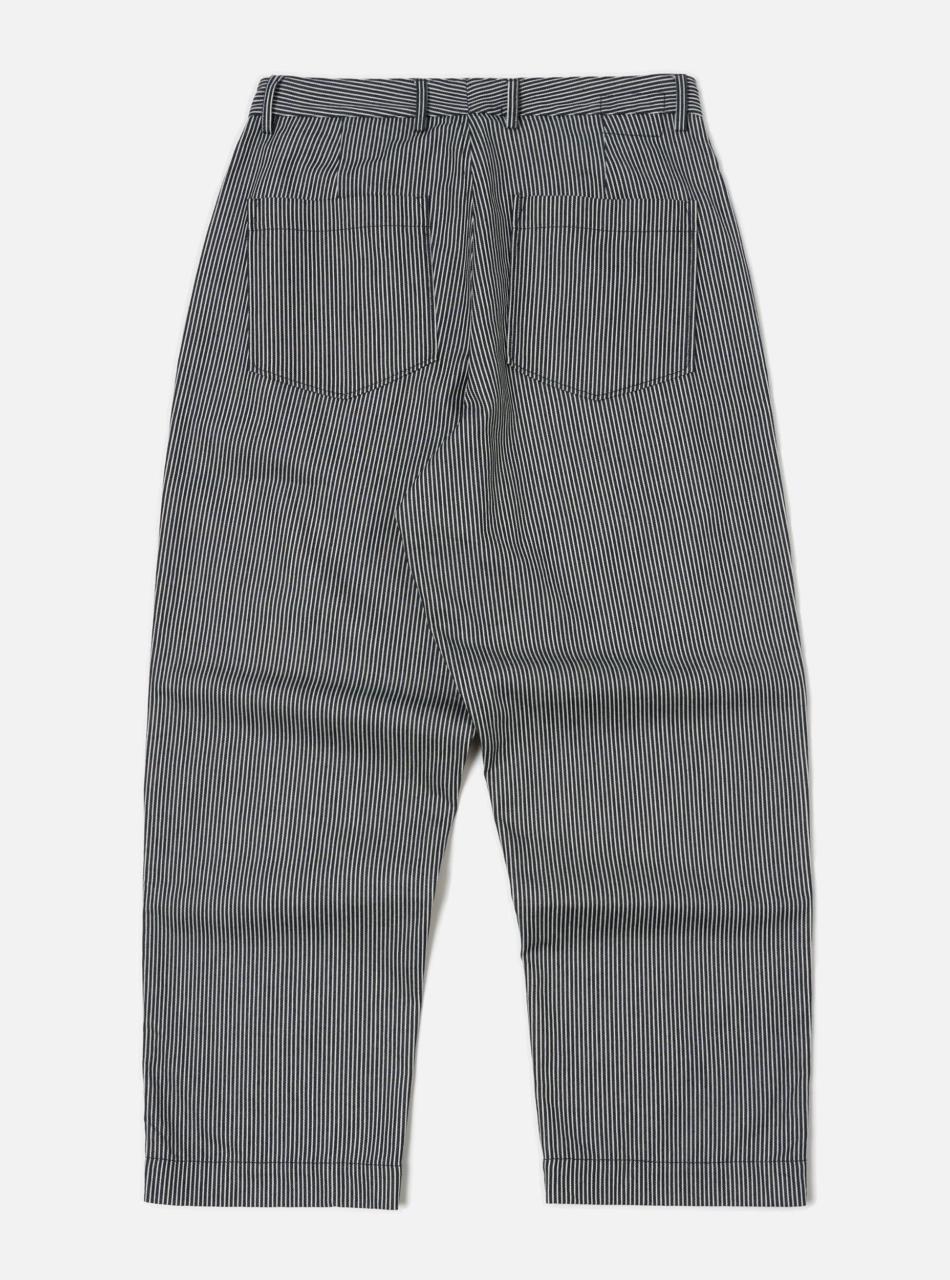 Universal Works Duke Pant in Indigo Hickory Stripe Denim Product Image